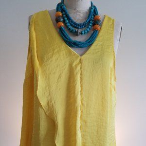 Michael Kors Yellow Sleeveless top